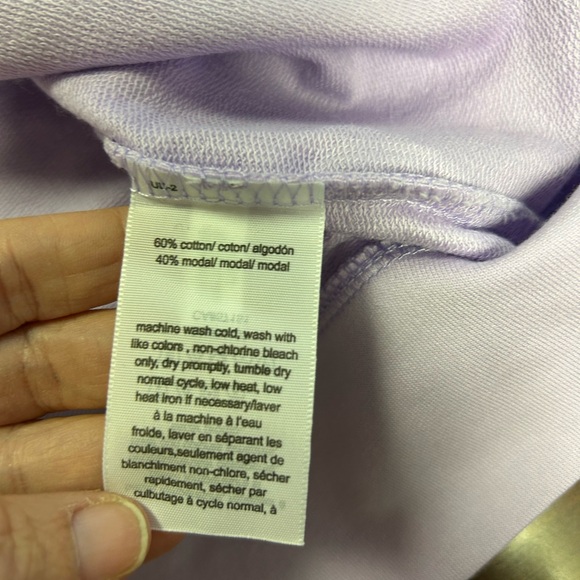 Tommy Hilfiger Women's Size 0X  Palm Desert Casual‎ Lavender Sweatshirt NWT - Picture 6 of 9